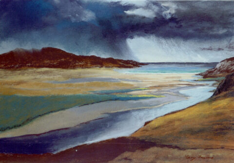Passing Shower, Achnahaird Bay, Wester Ross - Pastel