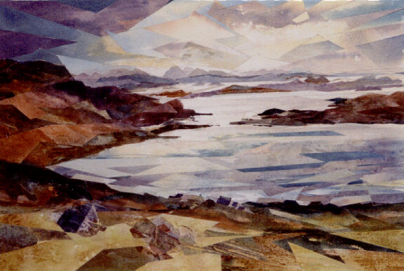 Old Dornie & The Torridons, Wester Ross - Watercolour Collage