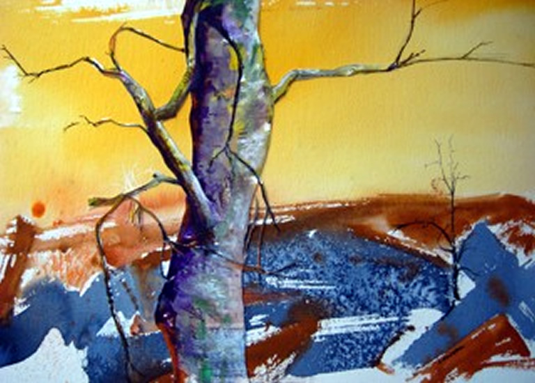 Winter Sun - Watercolour